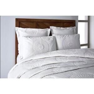 Southern Living Simplicity Tatum Medallion Stitch Pillow Sham Set Of 2 Standard